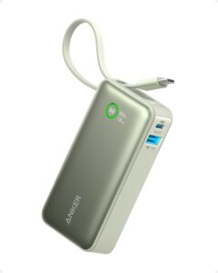 Anker 10,000mAh Nano power bank with built-in USB-C cable and 30W output