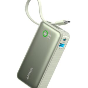 Anker 10,000mAh Nano power bank with built-in USB-C cable and 30W output