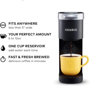 family breakfast coffee maker Keurig K-Mini single-serve with cord storage