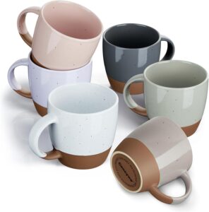 family breakfast mugs Morandi 18oz ceramic mug set of 6 microwave-safe