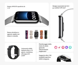 Xiaomi Smart Band 8 Pro fitness tracker with 1.74-inch AMOLED display in black