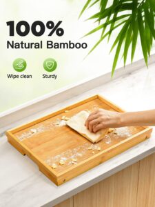 breakfast serving tray Pipishell bamboo foldable bed tray for sofa and bed
