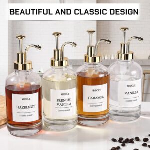 Syrup Dispenser - 16.9oz Coffee Bar Pump Dispenser 4-Pack