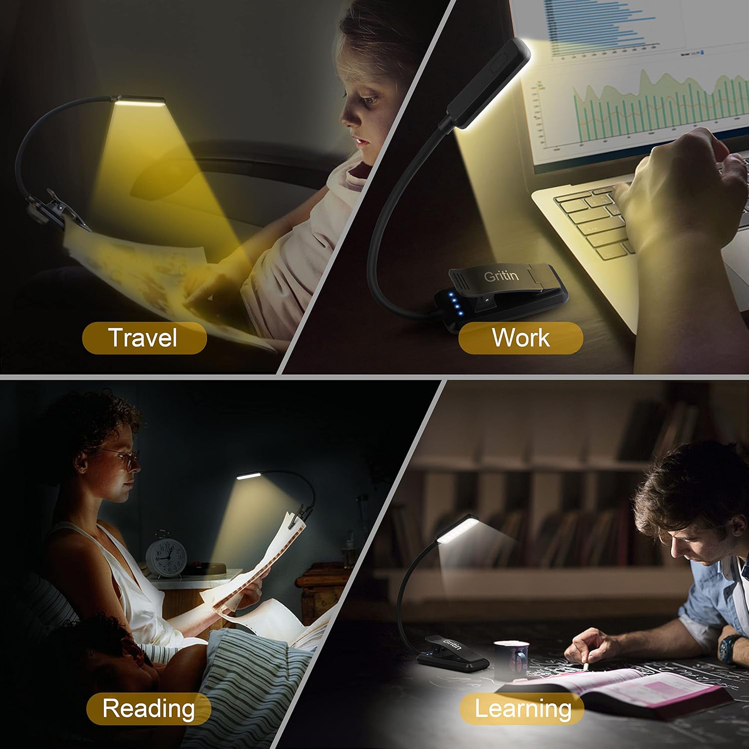 9-LED clip-on reading light 80H