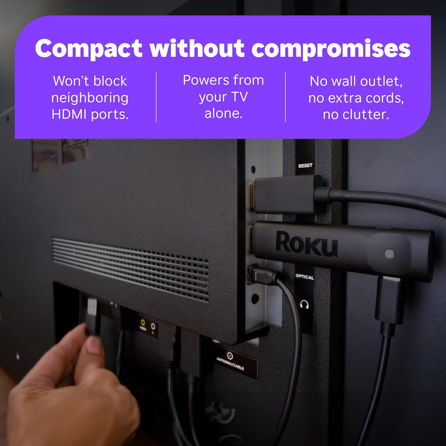 Roku Streaming Stick Plus 2025 — 4K HDR streaming stick with voice remote and free live TV