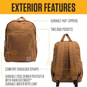 Carhartt 25L Classic urban backpack with 15-inch laptop sleeve and multiple organizational compartments
