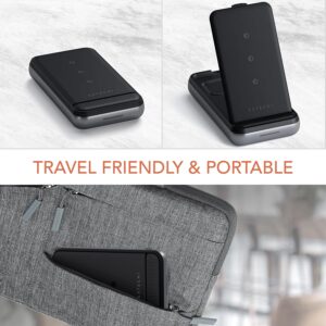 Satechi Duo wireless charger stand with 10,000mAh power bank — 3-in-1 portable charging dock