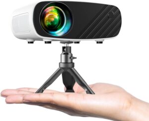 ultra-portable mini projector ELEPHAS 8000L 1080P with tripod and HDMI