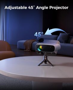 ultra-portable mini projector ELEPHAS 8000L 1080P with tripod and HDMI