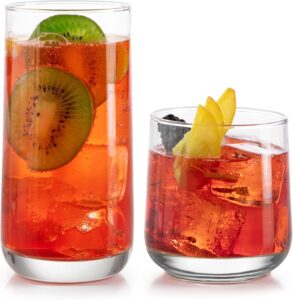 drinkware set Libbey Ascent 16-piece tumblers for parties
