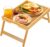 Pipishell Bamboo Foldable Bed Tray — Versatile Breakfast Serving Tray & Laptop Desk